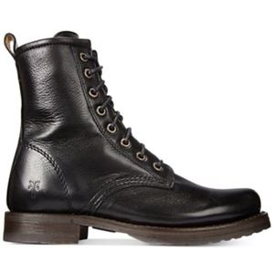 Frye black combat boots